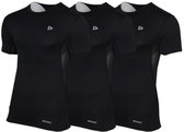 3-Pack Donnay - Baselayer Shortsleeve - Thermo/Sportshirt - Heren - Black (020) - maat 3XL