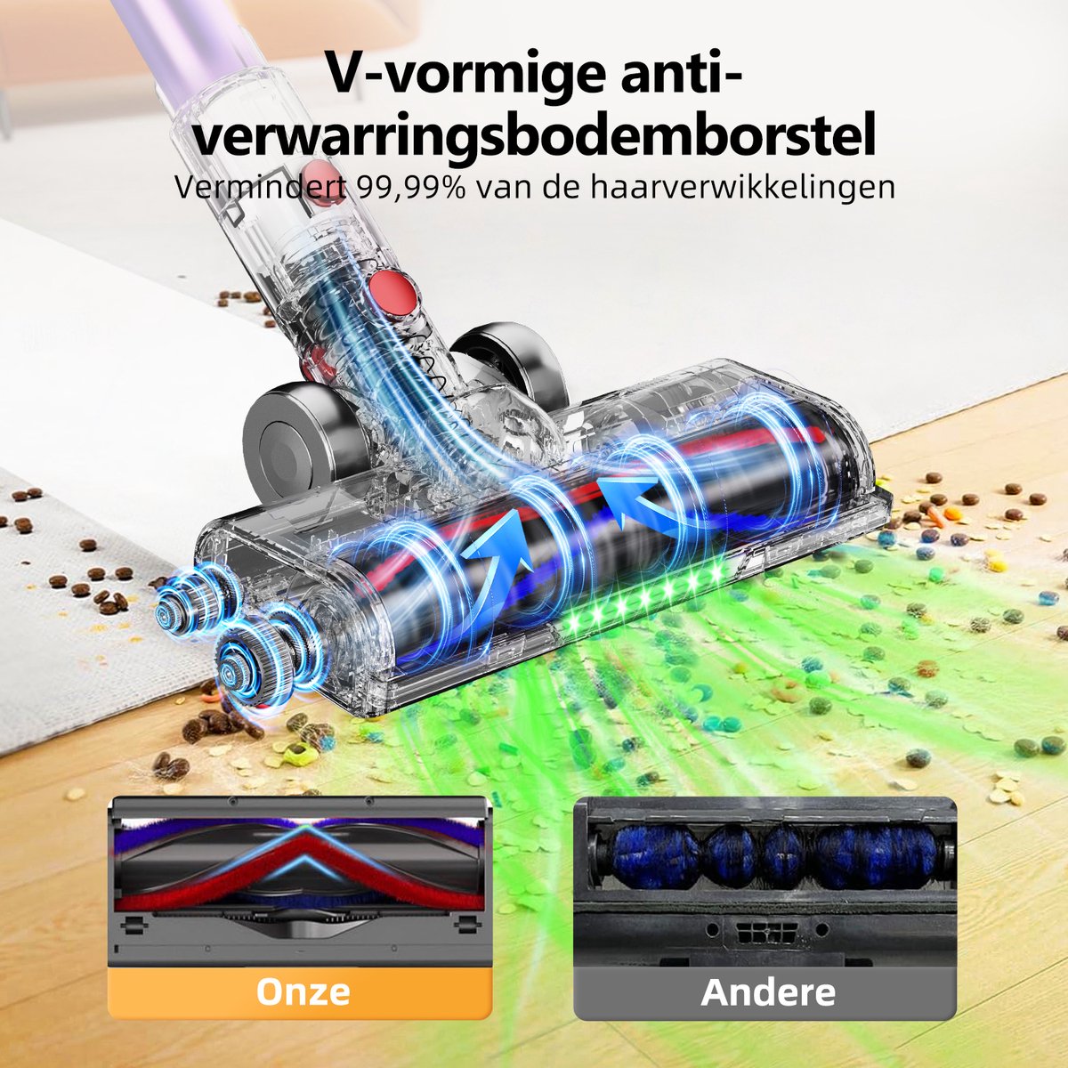 Authmic Steelstofzuiger - 65000Pa Steelstofzuiger Draadloos - afbeelding 3