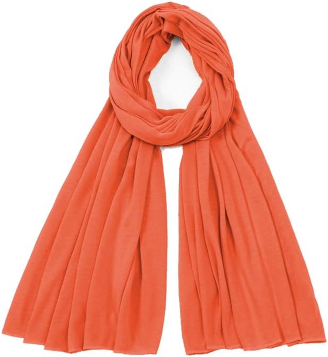 Zachte, effen dames sjaal of stola van viscose (68 x 170 cm)