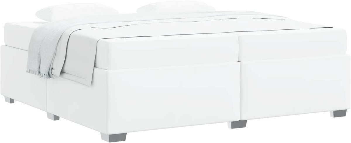 vidaXL - Bedframe - Wit - 200 - x - 200 - cm - PVC