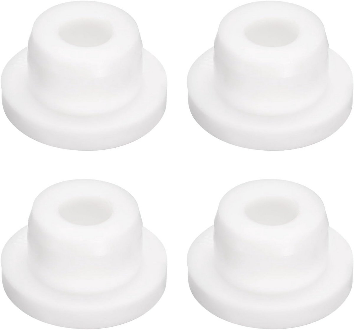 Set van 4 Witte Rubberen Stopper Voor Gaten van 17 mm