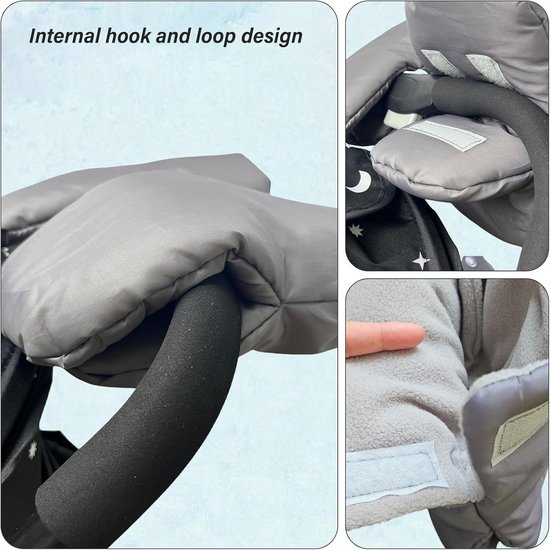 Waterdichte Handwarmers voor Kinderwagen en Buggy set van 2 — afbeelding 3