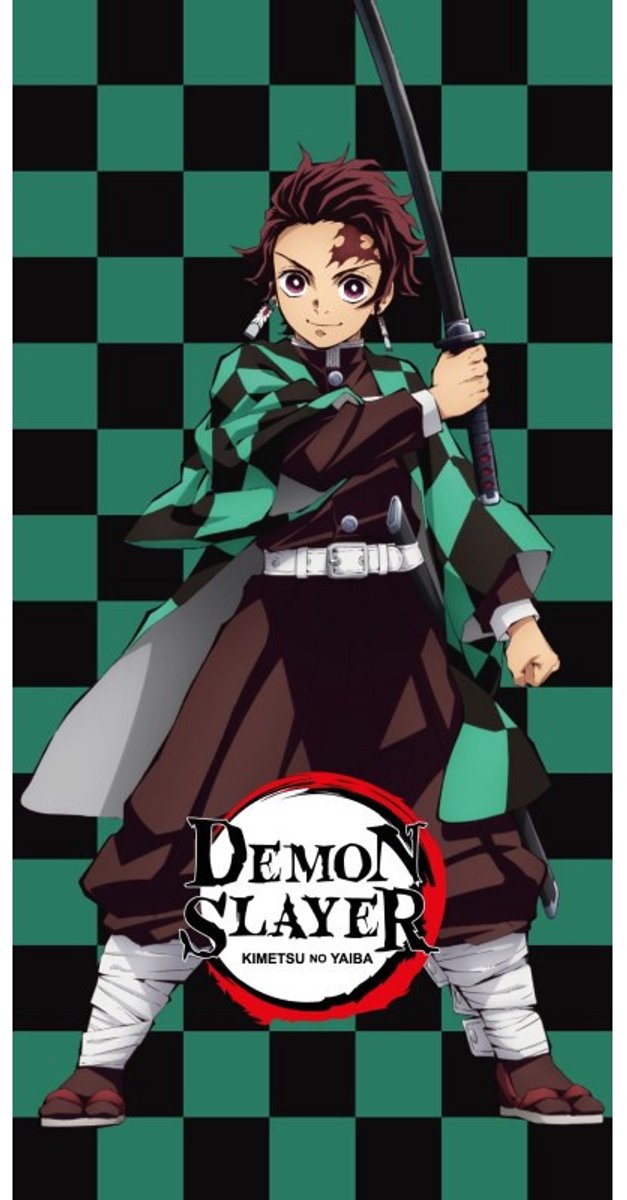 Demon Slayer Tanjiro badhanddoek, strandhanddoek 70x140cm