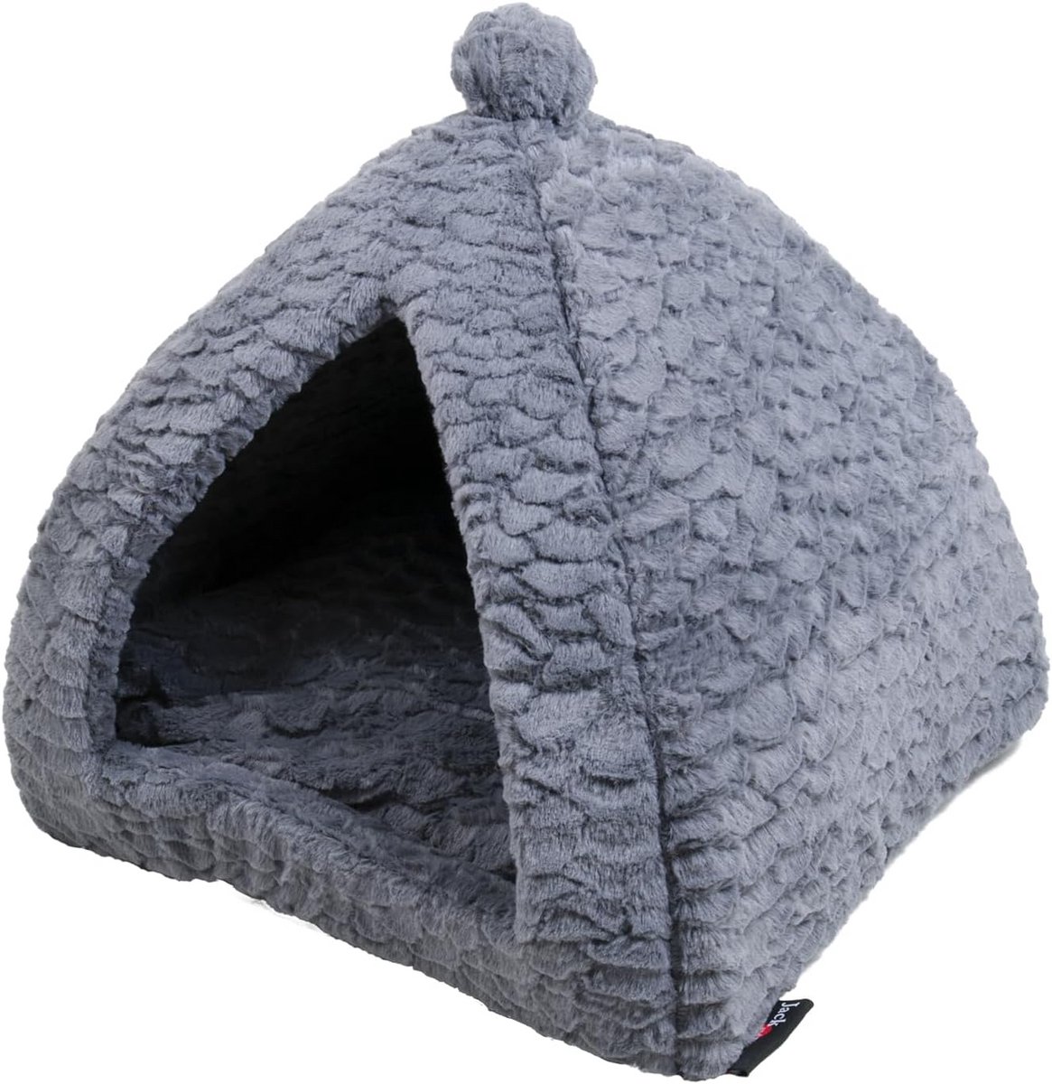 Comfortabel Iglo Hondenbed Grijs Schuilplaats voor Kleine Honden
