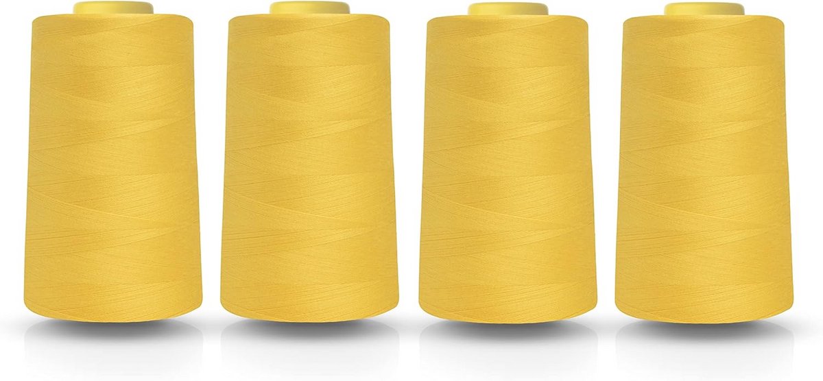 Polyester Overlock Garen Set - 4 Spoelen van 5000 Yards in Basis Kleuren