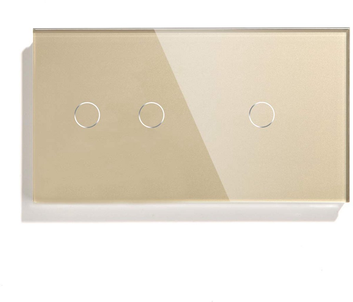 Touch Dimmer en Wifi Lichtschakelaar Goud Glas