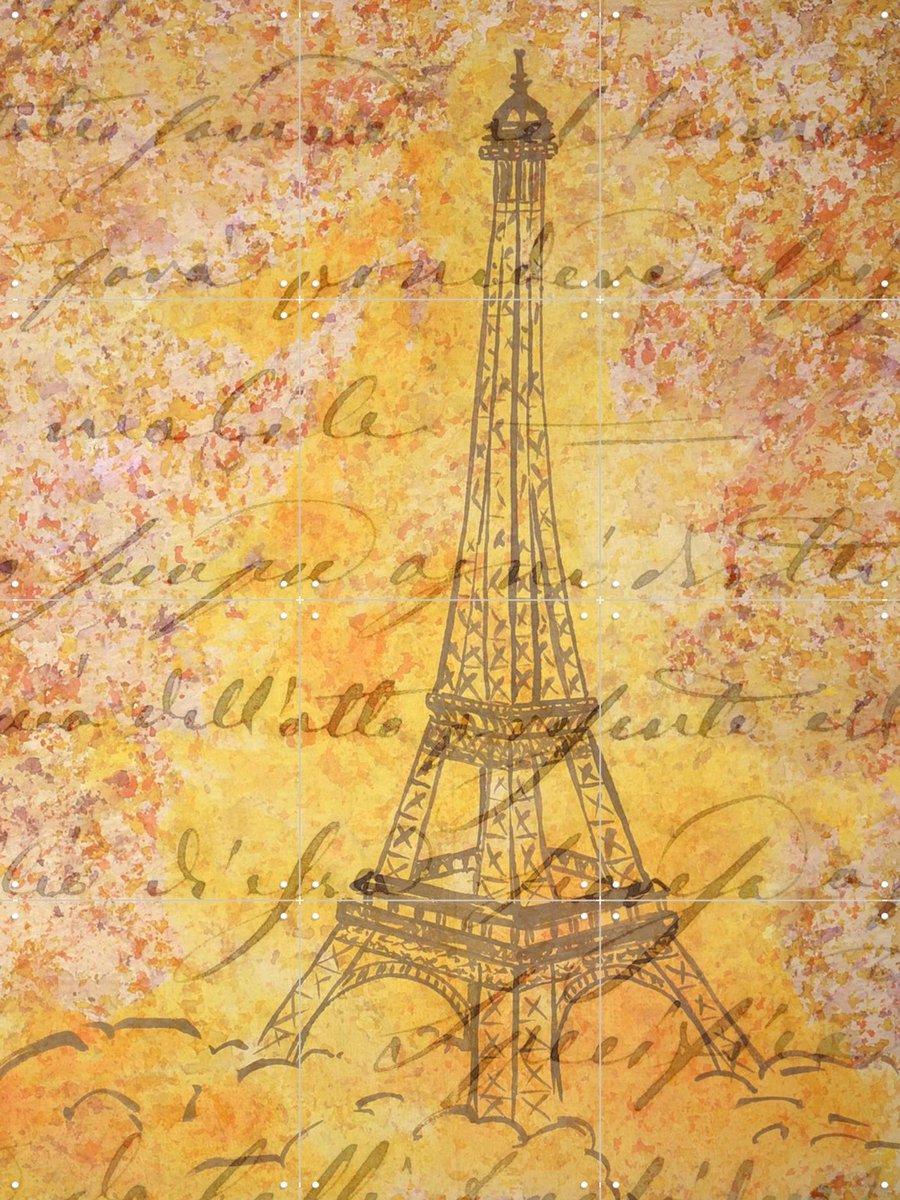 IXXI Oui Oui Paris, Natalie Bruns - 60 x 80 cm - Gratis ophangtool - Grote wanddecoratie en posters - Illustraties, Architectuur