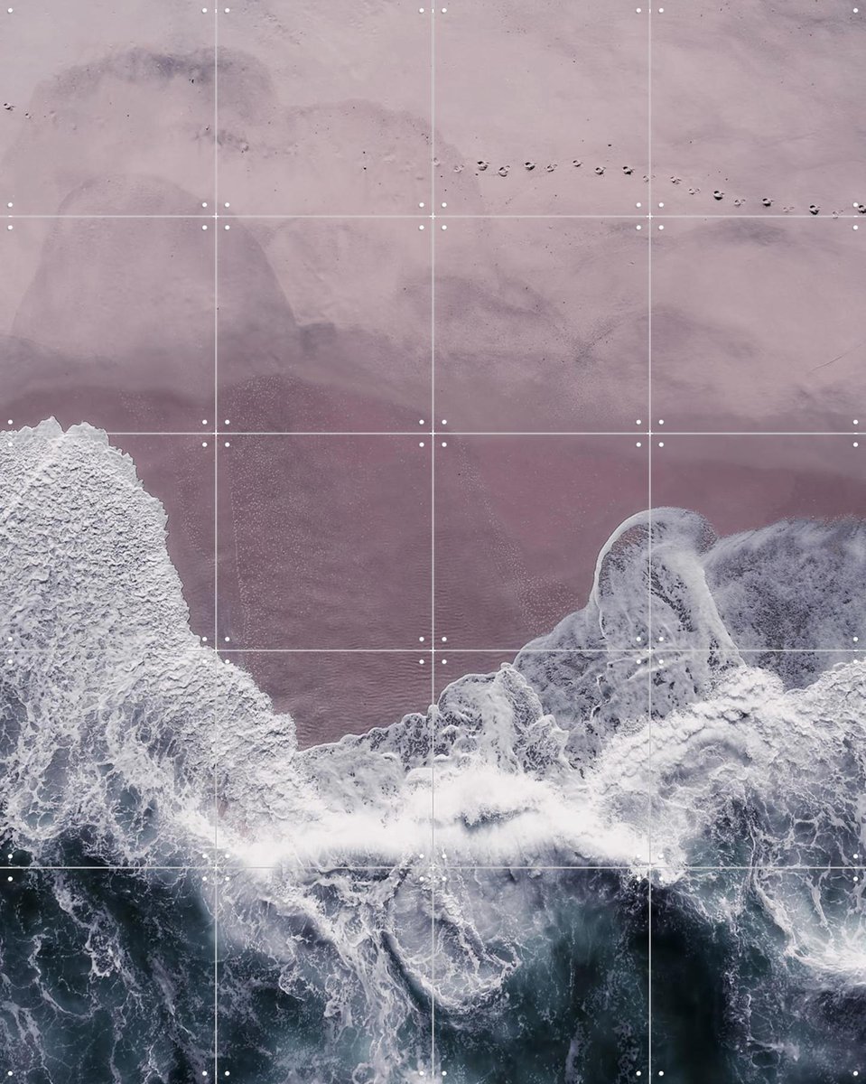 IXXI Aerial Sands of Lavender, Ingrid Beddoes - 80 x 100 cm - Gratis ophangtool - Grote wanddecoratie en posters - Abstract, Fotografie, Woonkamer