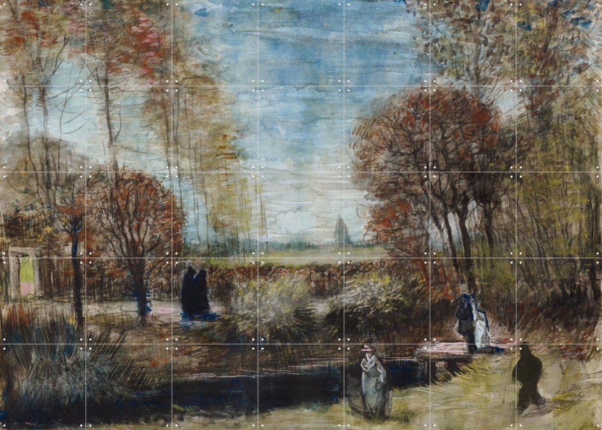 IXXI De tuin van de pastorie te Nuenen, Vincent van Gogh (1853 - 1890) & Het Noordbrabants Museum - 140 x 100 cm - Gratis ophangtool - Grote