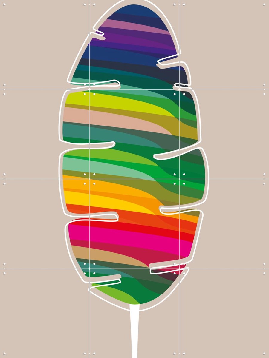 IXXI Rio, Markus Laible - 60 x 80 cm - Gratis ophangtool - Grote wanddecoratie en posters - Kleurrijk, Woonkamer, Studeerkamer, Strandhuis