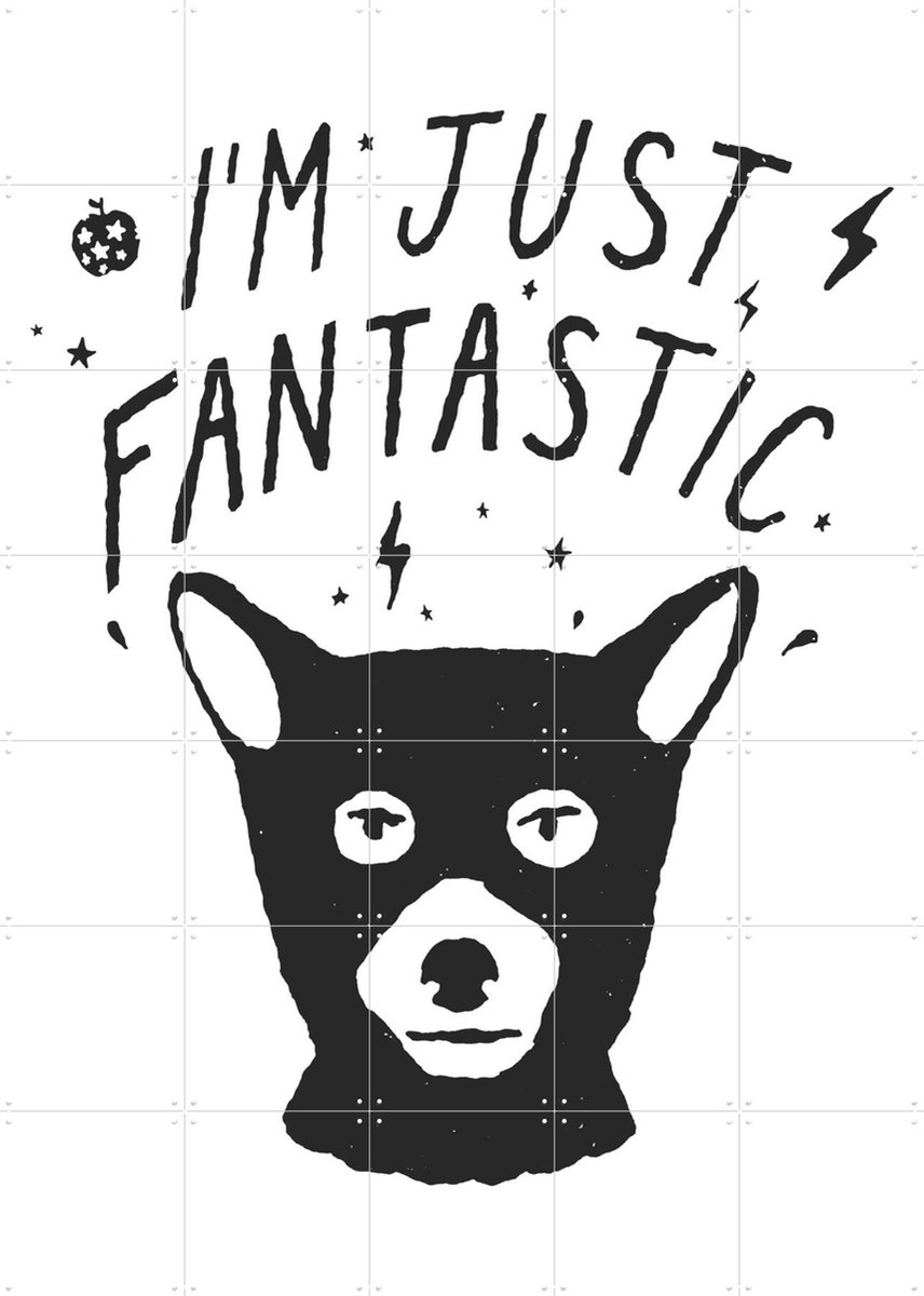 IXXI I'm just fantastic, Florent Bodart - 100 x 140 cm - Gratis ophangtool - Grote wanddecoratie en posters - Illustraties, Grafisch Ontwerp