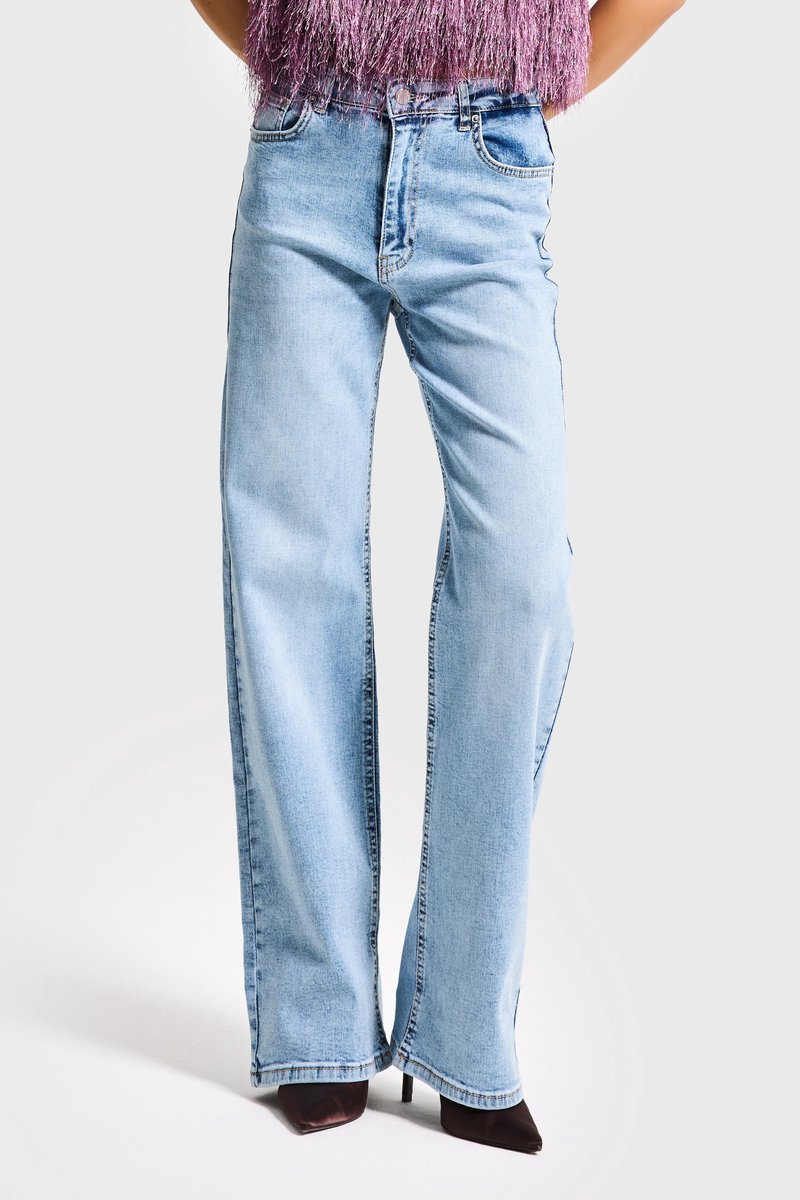 It's Basic - STRAIGHT HIGH RISE JEANS - SKY
