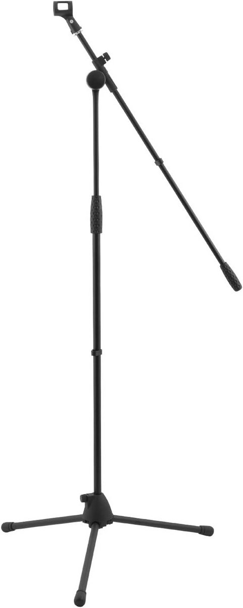 In Hoogte Verstelbare Microfoonstandaard met Boomarm en Clip - Zwart