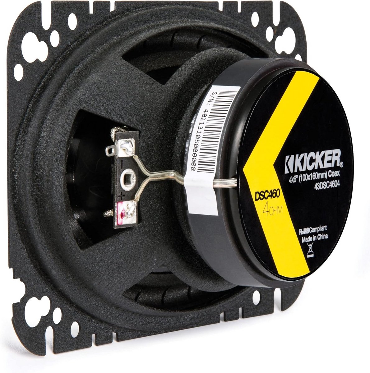 4x6 inch coaxiale autoluidsprekers plat profiel met beschermrooster