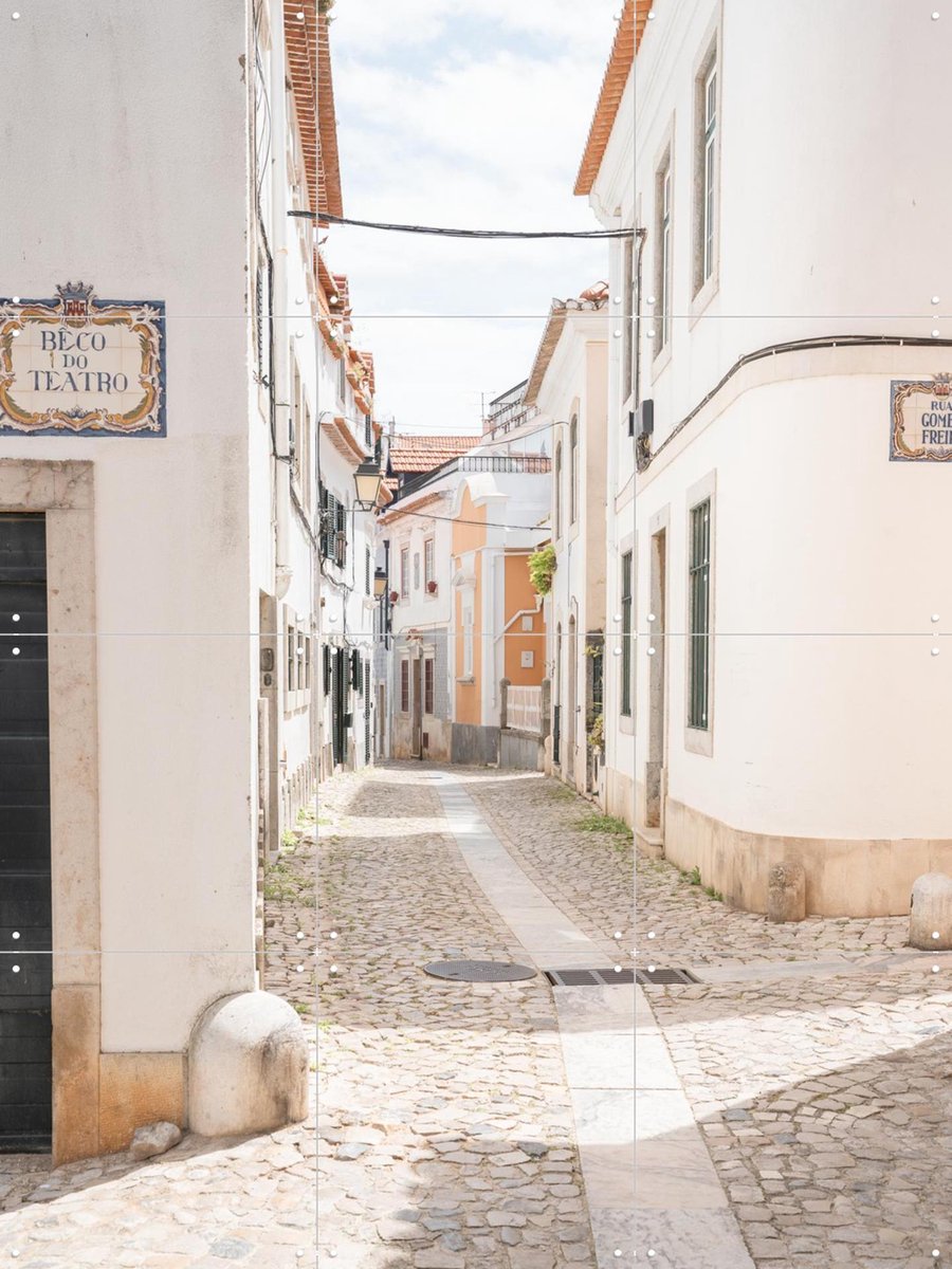 IXXI Streets of Cascais, Henrike Schenk - 60 x 80 cm - Gratis ophangtool - Grote wanddecoratie en posters - Fotografie, Architectuur