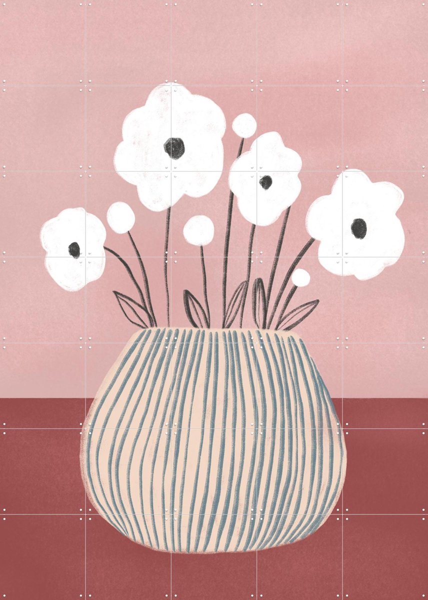 IXXI Blossom Study, BAINAI - 100 x 140 cm - Gratis ophangtool - Grote wanddecoratie en posters - Fantasierijk, Illustraties, Grafisch Ontwerp, Speels