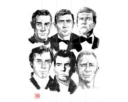 IXXI Bonds, Péchane - 100 x 140 cm - Grote wanddecoratie en posters - Illustraties, Mancave, Portretten, Film en TV