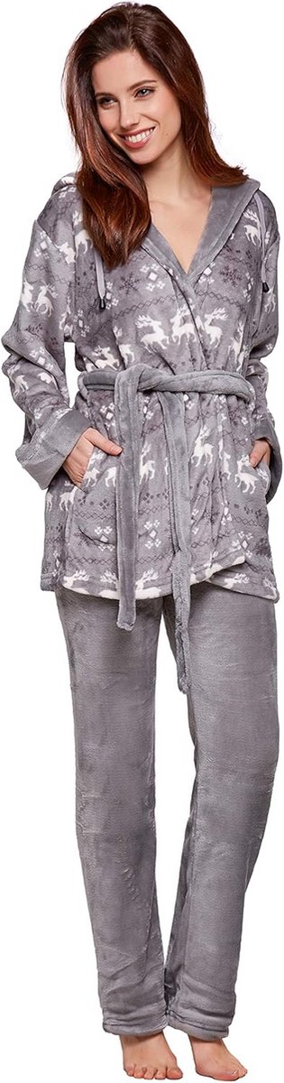 Warm en Pluizig 2-delig Huispak voor Dames van Fleece of Flanel