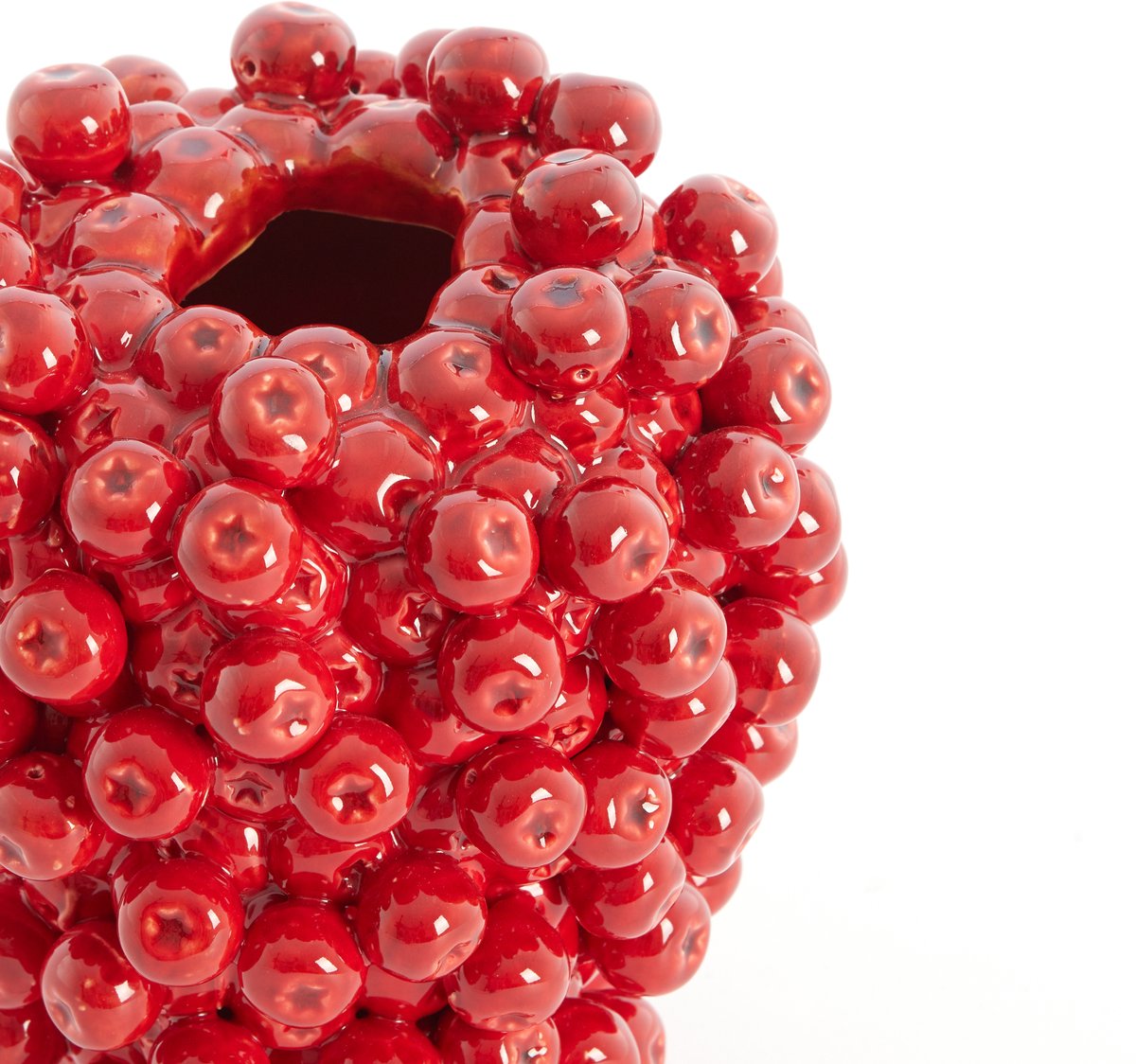 Light&living Vaas deco Ø20x22,5 cm BERRIES keramiek rood