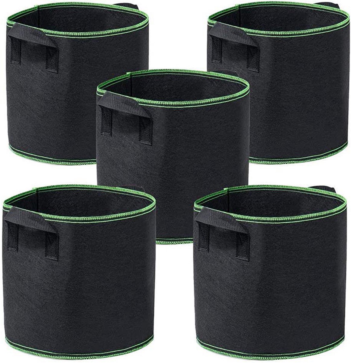 NAXSIR Planters 5-delige set vilten plantenzakken, plantenbakken, bloementeelt, plantenteelt, groenteteelt, 40 x 30 cm