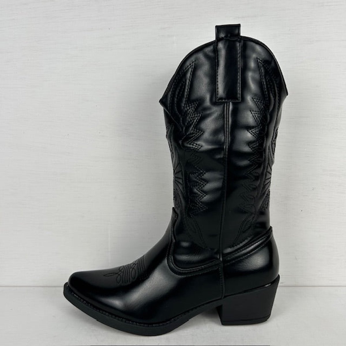 Smile Favorites® Dames Cowboylaarzen - Zwart - Imitatieleer - Maat 37