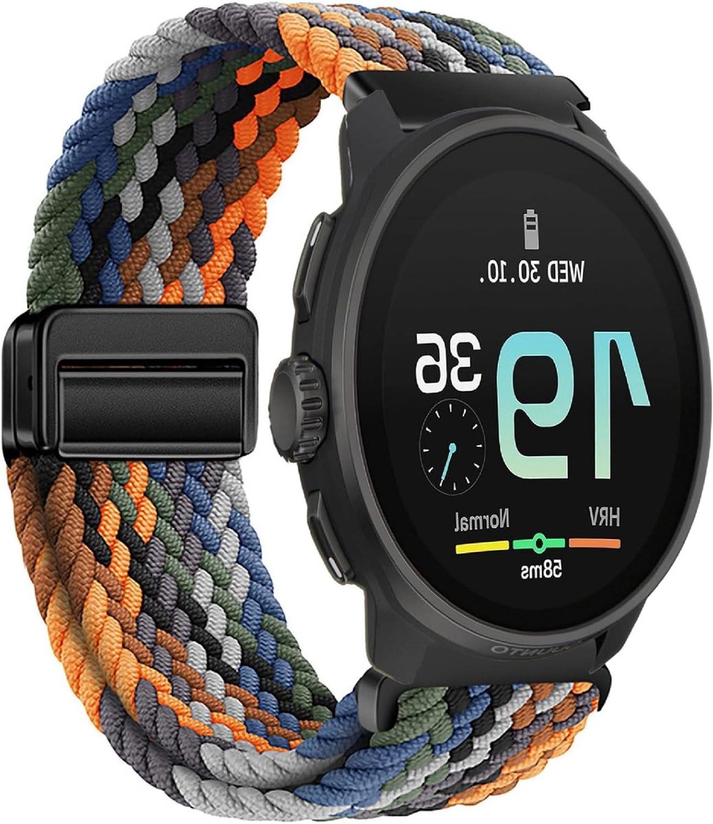 Allecto- Nylon gevlochten horlogeband 22mm - Vervanging horlogeband - Zwart - Flexibel - Duurzaam - Geschikt voor horloges - Universeel - Nylon horlogeband - Vervanging horloge accessoire - 22mm breed - Zwart - Nylon horloge accessoire