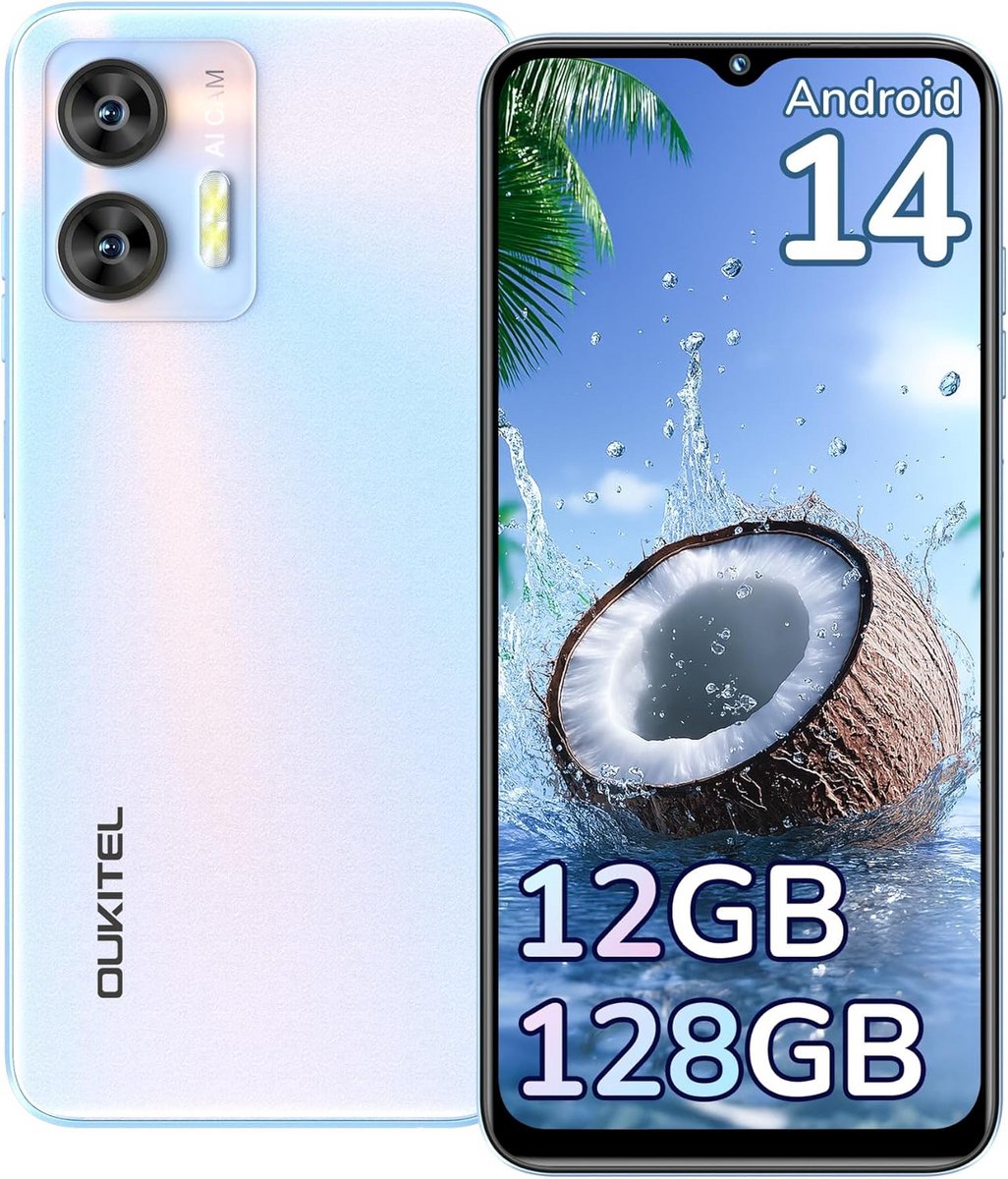 Betaalbare 4G Smartphone 2024 met 12GB RAM, 128GB Opslag en 5150mAh Batterij