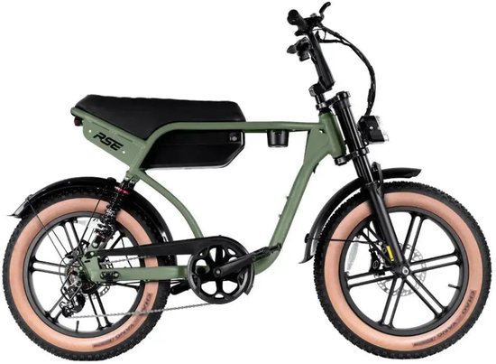 Elektrische Fatbike RSE 20″ 250W 60 km Actieradius 7 Versnellingen Hydraulische Schijfremmen Voor- en Achtervering Groen