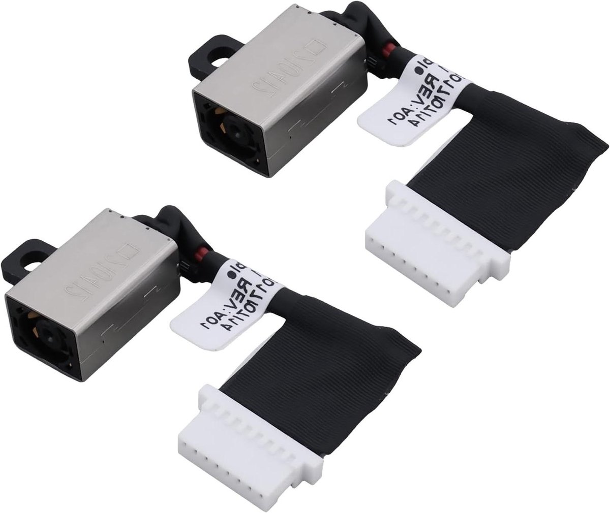 Allecto- Oplaadpoort voor Dell Laptops - 2-in-1 Power - DC Jack - Compatibel met Dell 7370 en 7373 - Zwart - Oplaadpoort voor de P83G001 modellen - Geschikt voor Dell laptops - Zwart - 2 stuks