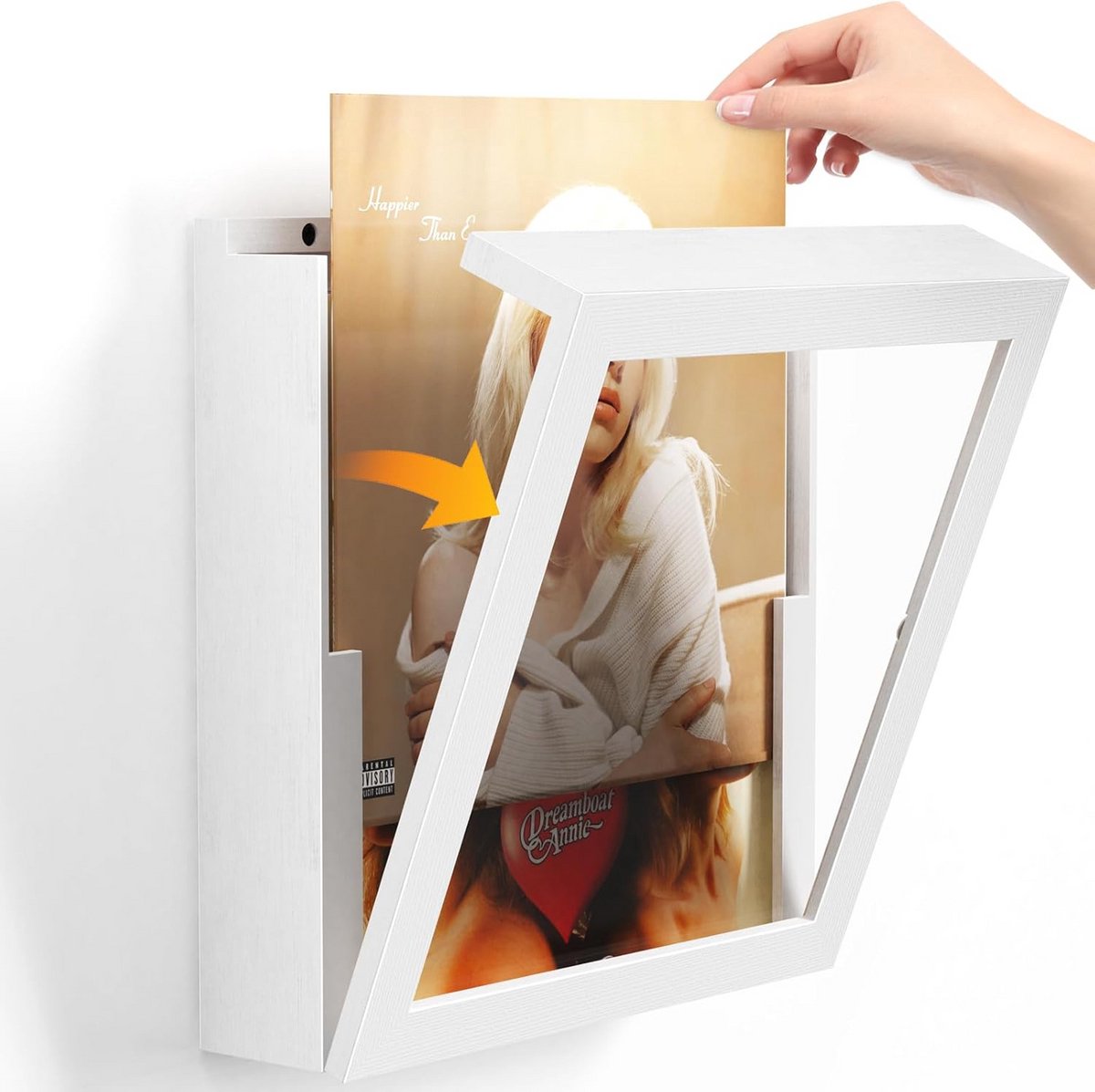 Wandhouder voor Vinyl Platenhoes - Universele Presentatie voor LP's 30x30cm