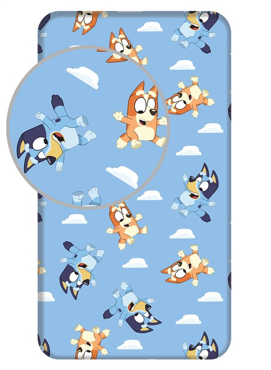 Bluey Hoeslaken Dream - 90 x 200 cm - Katoen