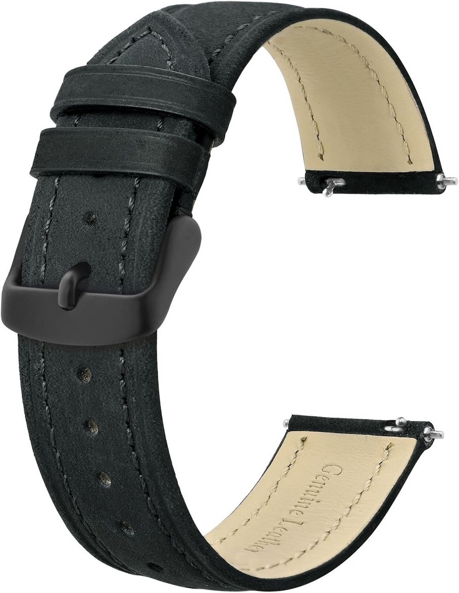 Extra Lange Leren Horlogebandjes voor Heren - 18mm tot 24mm Universele Vervangende Band