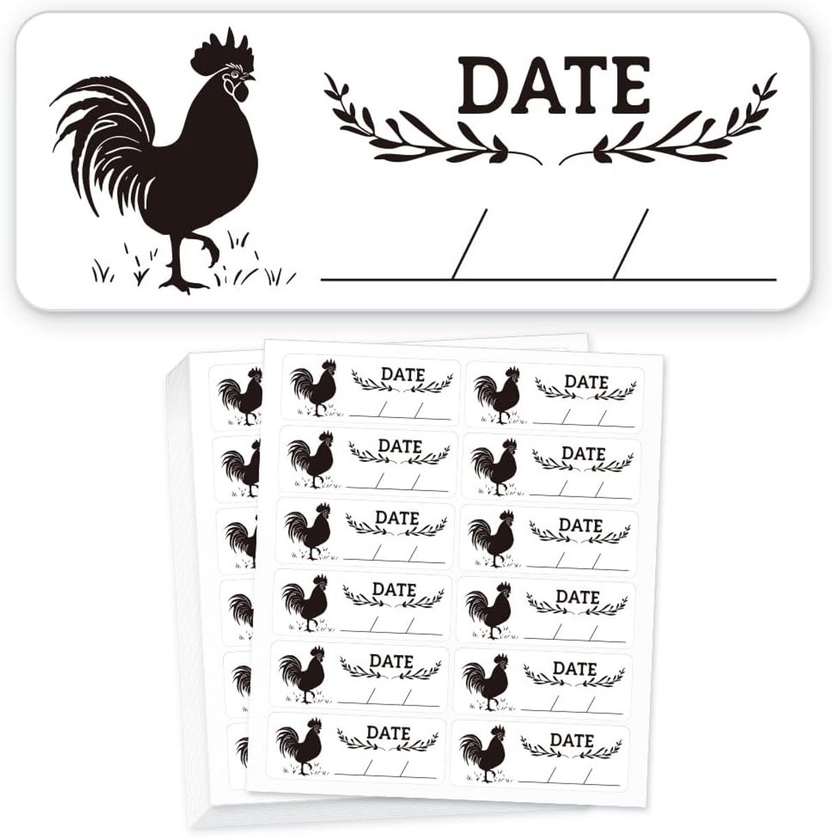 180 Stuks Eierstickers voor Datumnotatie en Verpakking
