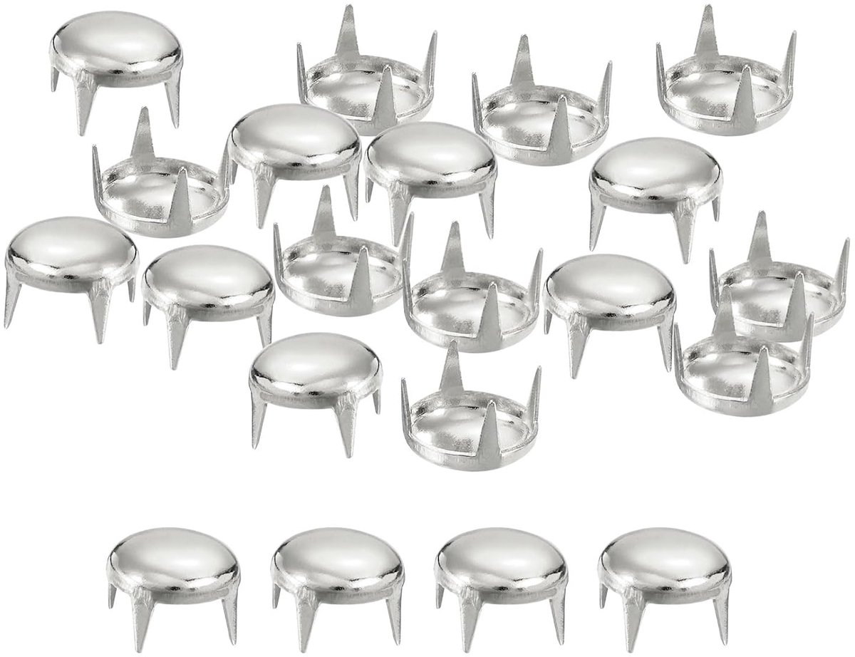 100 stuks 9 mm zilveren ronde koepelklinknagels metalen klauwkralen nagelkop klinknagels punk rock DIY voor lederhandwerk kledingriem tas schoenband accessoires