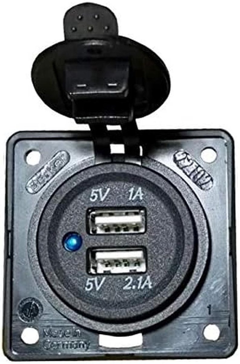 Inbouw USB Laadbus 12V voor Camper, Boot en Auto - Dubbele USB Poort