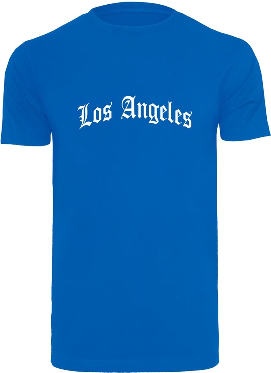 Mister Tee Los Angeles Wording Heren Tshirt L Blauw