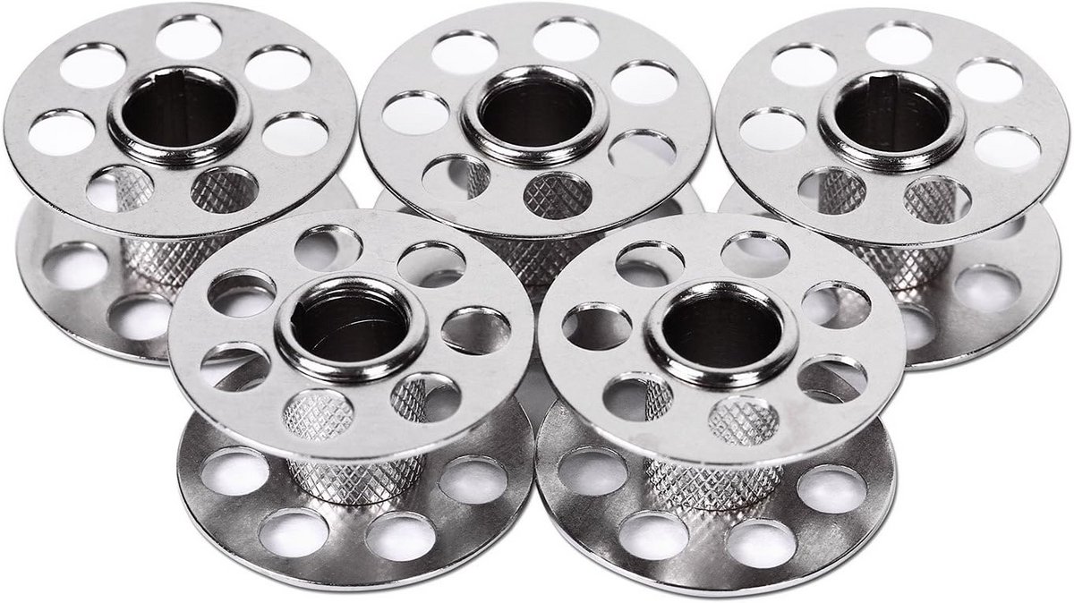 Metalen Spoelen voor Naaimachine met CB-Grijper (5 Stuks, 12 mm Hoogte)