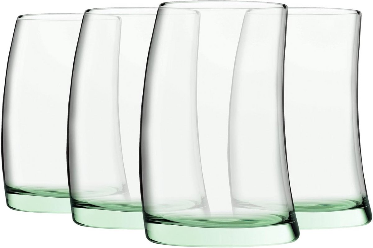 Set van 4 Drinkglazen van Gerecycled Glas - Waterglazen 27,5 cl
