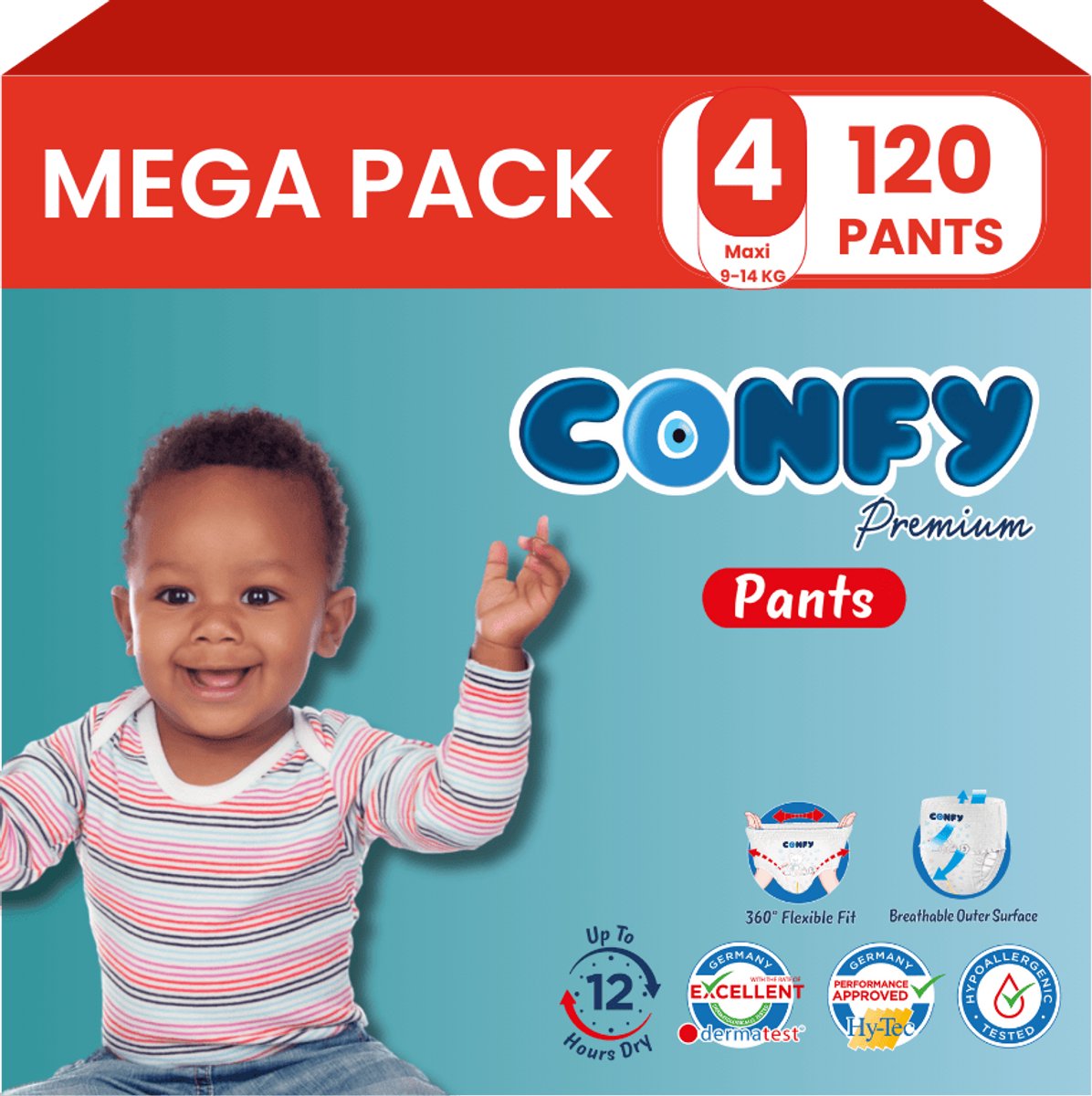 Confy Premium luierbroekjes maat 4 | 120 stuks