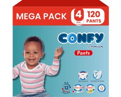 Confy Premium Pants - Luierbroekjes Maat 4 (9-14kg) - 120 Luierbroekjes - Mega Pack