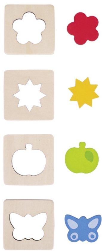 GOKI Memory - Vormen Voelen - Hout - In Katoenen Zakje - 3 Jaar