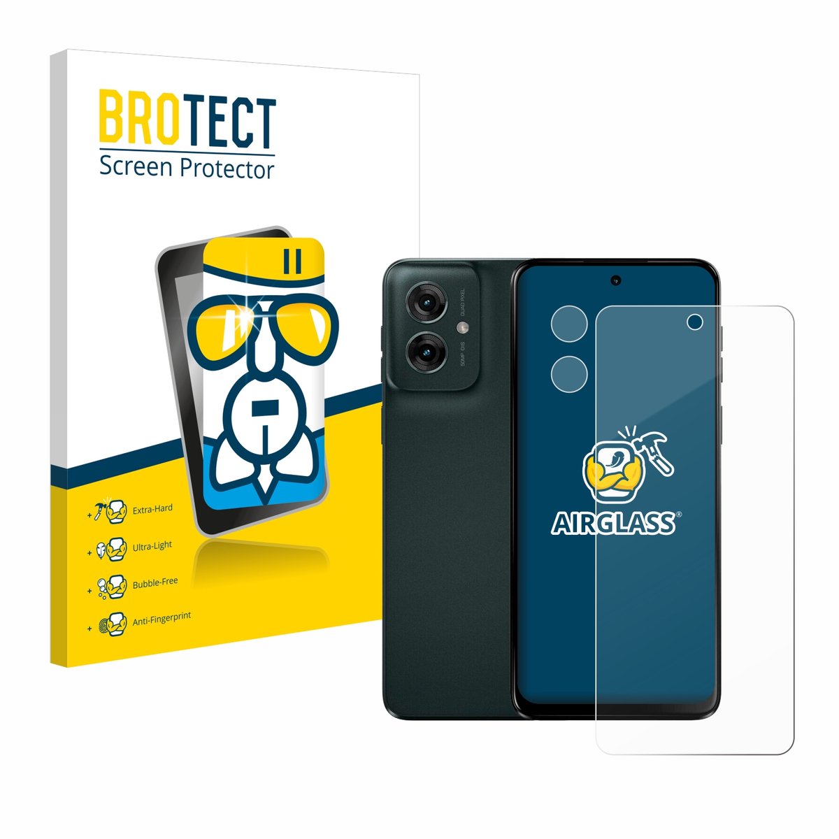 Screenprotector voor Motorola Moto G55 (Voor+Camera) Beschermglas transparant