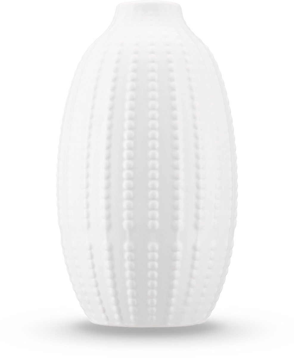 Easyplants | Vaas Little Flora 21 cm off-white | Keramiek | Ovaal | wit | Japandi stijl | Design Vaas