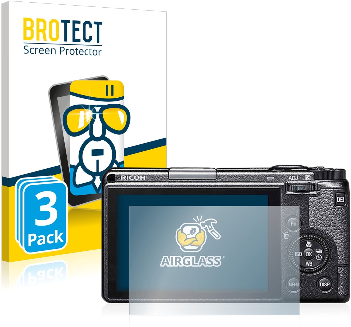 Screenprotector 3 Stuks voor Ricoh GR IIIx / IIIx HDF Beschermglas transparant