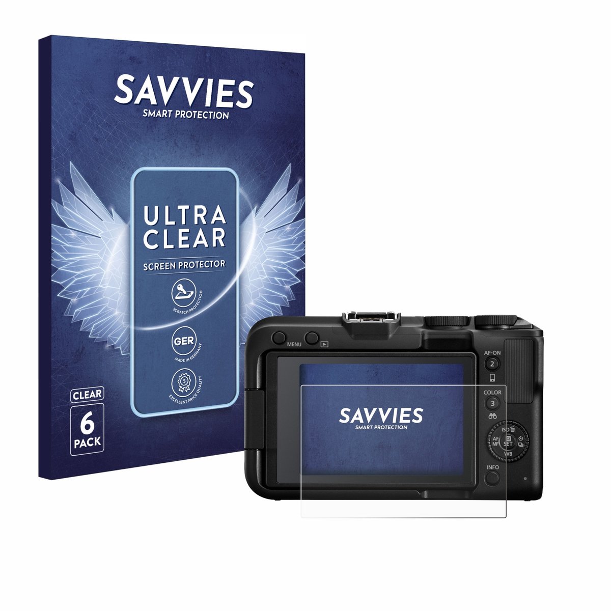 Savvies - Screenprotector voor Canon EOS R50 V - Folie Beschermfolie transparant 6 Stuks