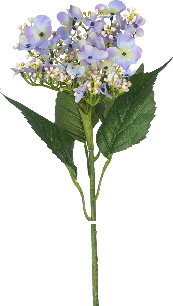Easyplants | Kunstbloem Vlinder Hortensia 72 cm licht lila | Zijde | Nepbloemen | lila | Onderhoudsvrij | Kant-en-klaar