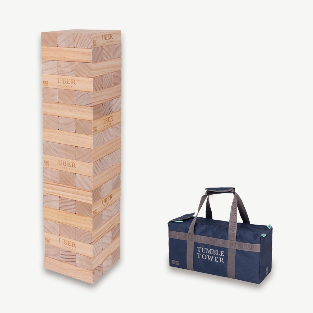 Stapeltoren spel - Tactisch spel - Midi - 5 KG - tot 90 cm hoog - ECO hout Topkwaliteit - Designed in England - In Stevige Draagtas