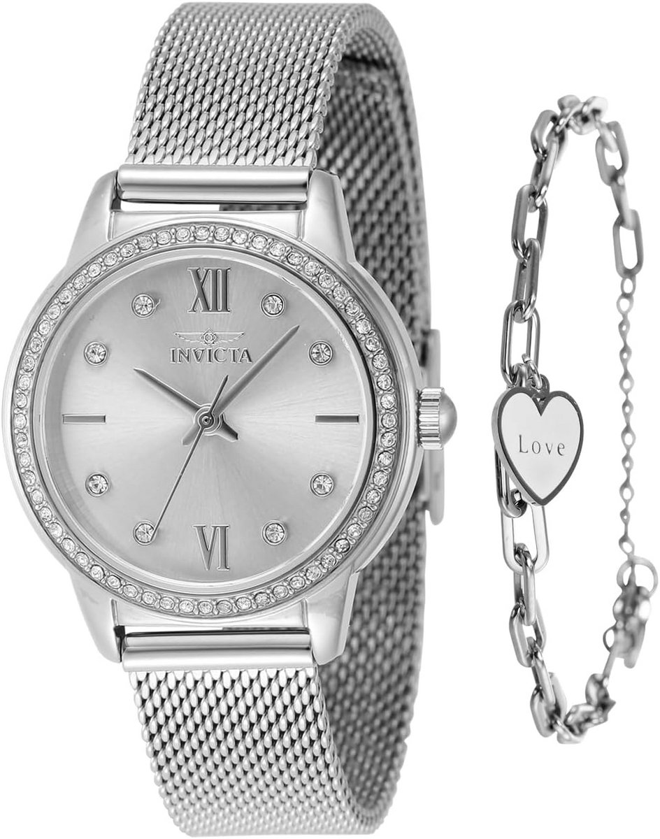 Dameshorloge Analoog Roségoud RVS Band Quartz Tijdsaanduiding