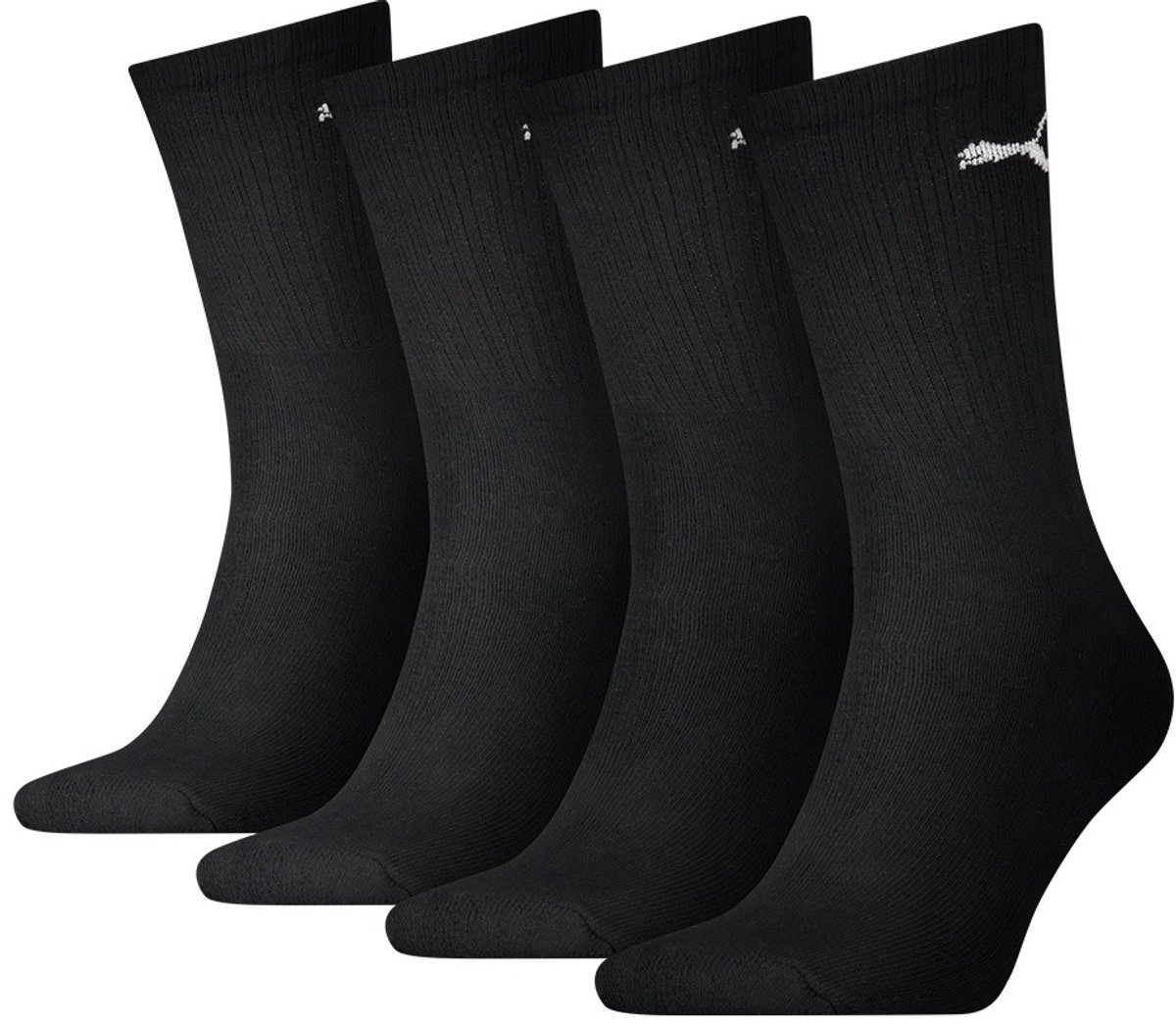Unisex crew sokken voordeelpakket 3+1 – 35-38 Zwart