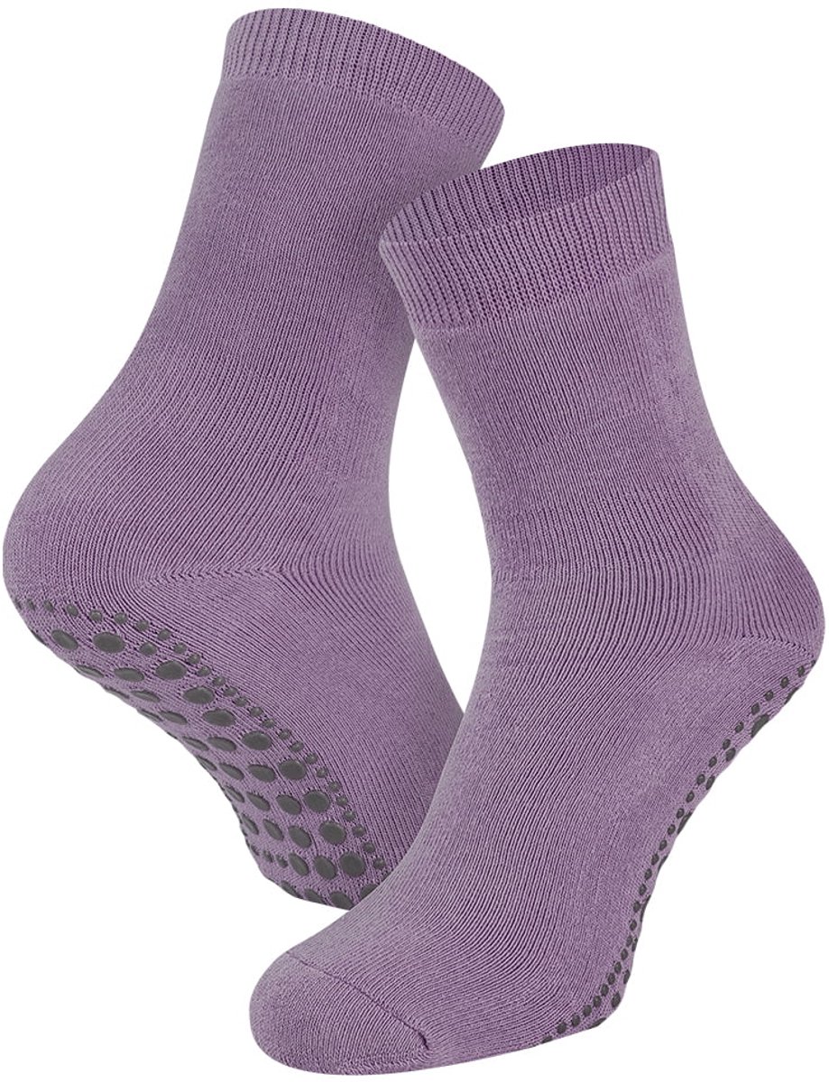 Antislip kindersokken van katoen – Light lilac – 31-34